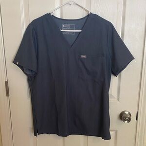 Figs Women’s Charcoal V-Neck Scrub Top